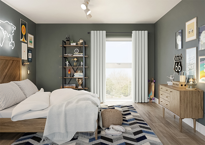 Akoya Faux Silk, Lustre Pure Silver - Made to Measure Curtains - Image 14